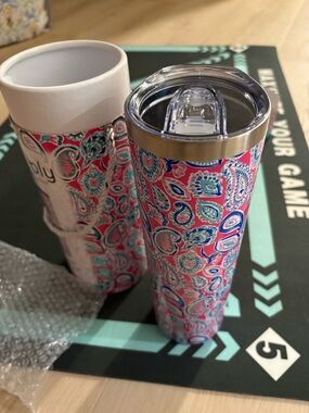 Pink Paisley Insulated Tumbler - Stainless Lid NWT